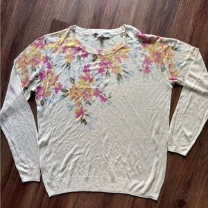 Daniel Rainn Floral Print round neck sweater